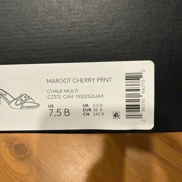 Coach Red and Cream Cherry Print Slide Sandals - Picture 6 of 6